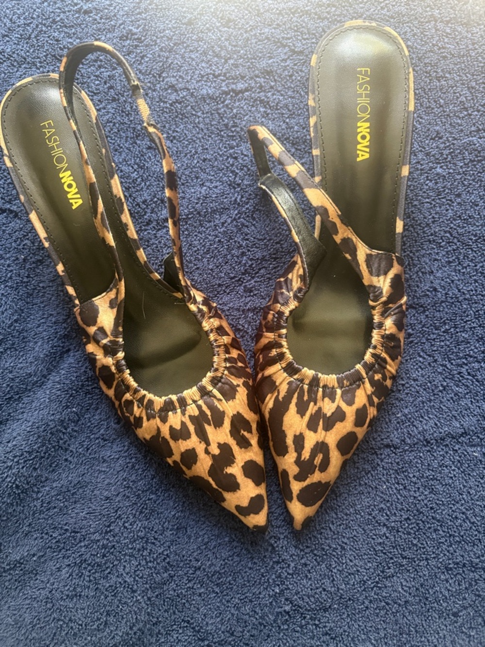 Fashion Nova Leopard-Print Slingback Pointed Mules - Tan & Black